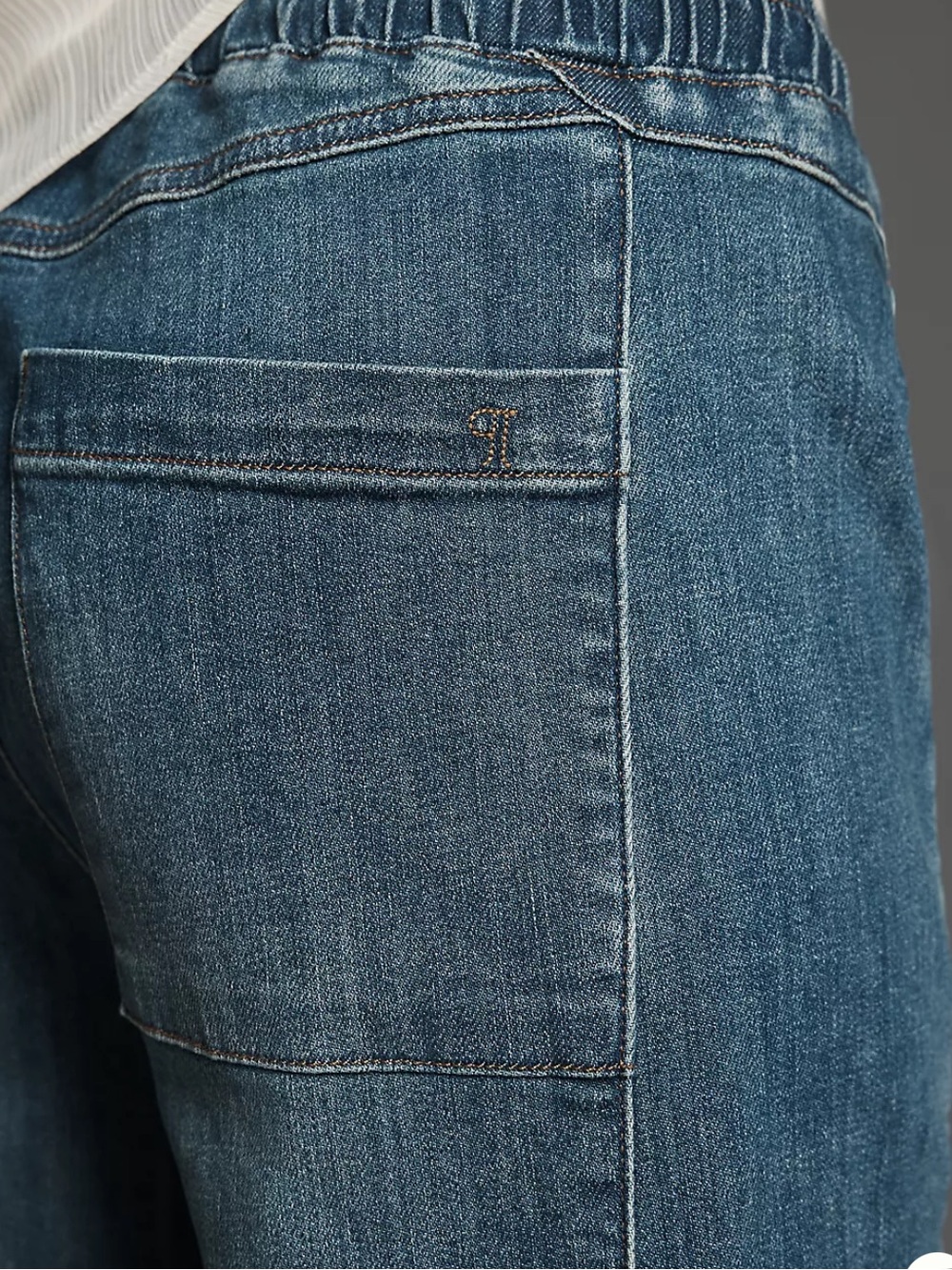 Pilcro Relaxed Drawstring Pull On Barrel Jeans Size M - Picture 3 of 15